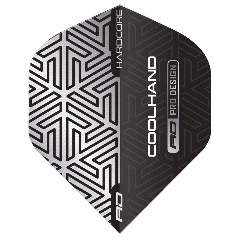 Luke Humphries Grey & White Hardcore Radical Standard Dart Flights | Red Dragon