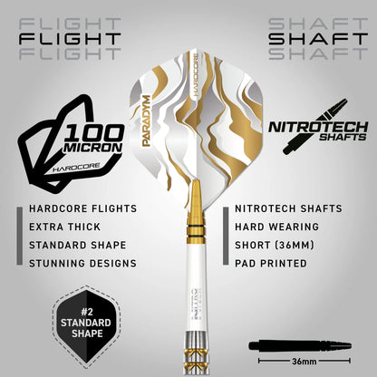 Paradym Gold Parallel Steel Tip Darts | Red Dragon