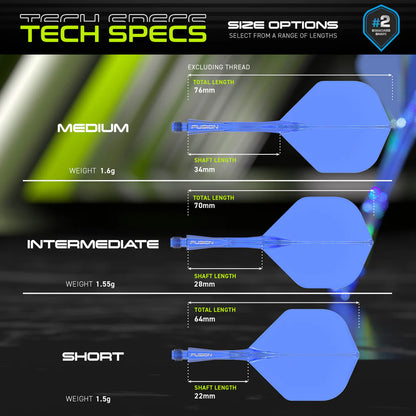 Fusion Integrated Flight & Shaft Blue | Winmau