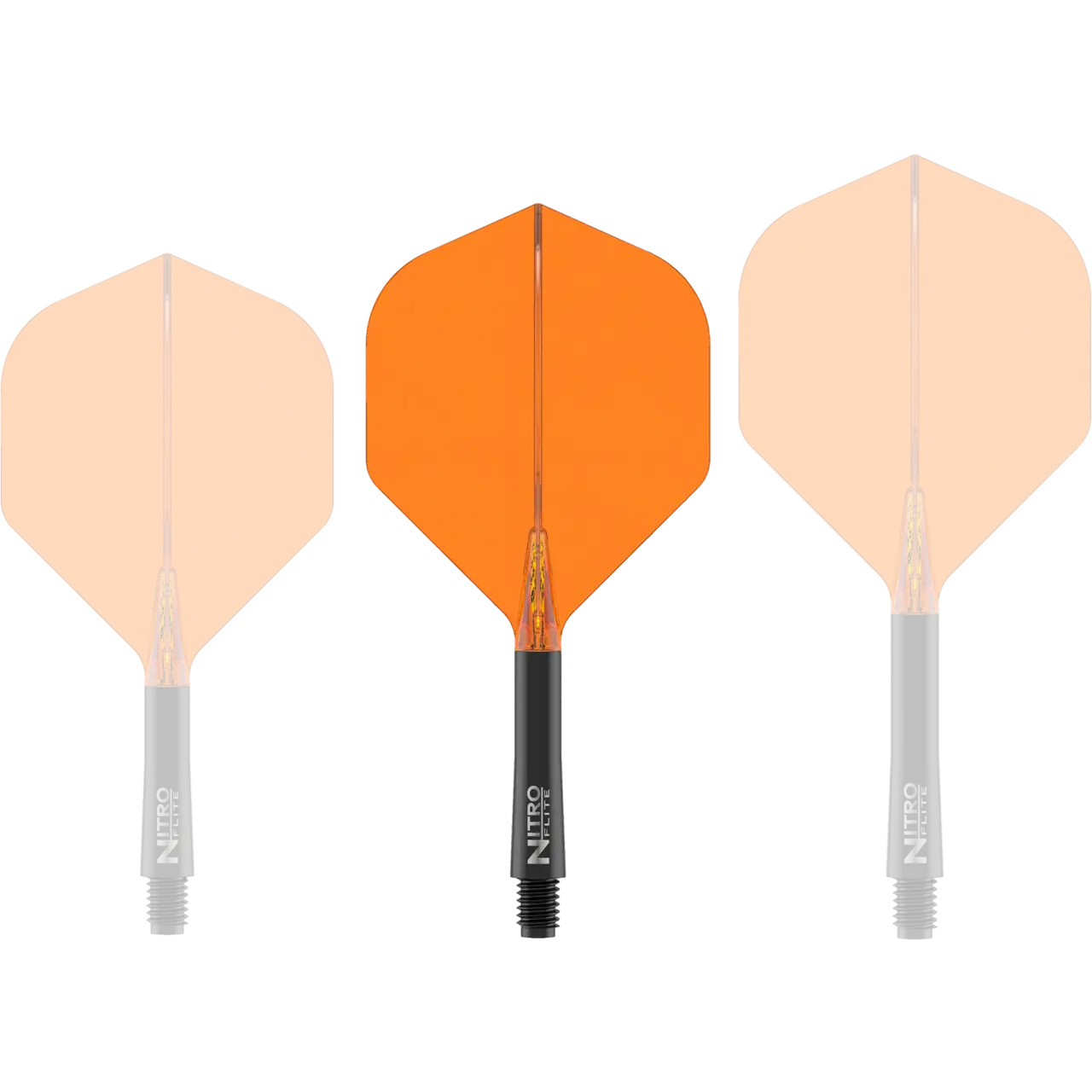 Nitro Flite Integrated Flight & Shaft Black & Orange | Red Dragon