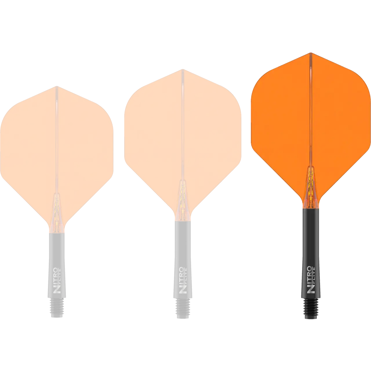 Nitro Flite Integrated Flight & Shaft Black & Orange | Red Dragon