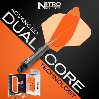 Nitro Flite Integrated Flight & Shaft Black & Orange | Red Dragon