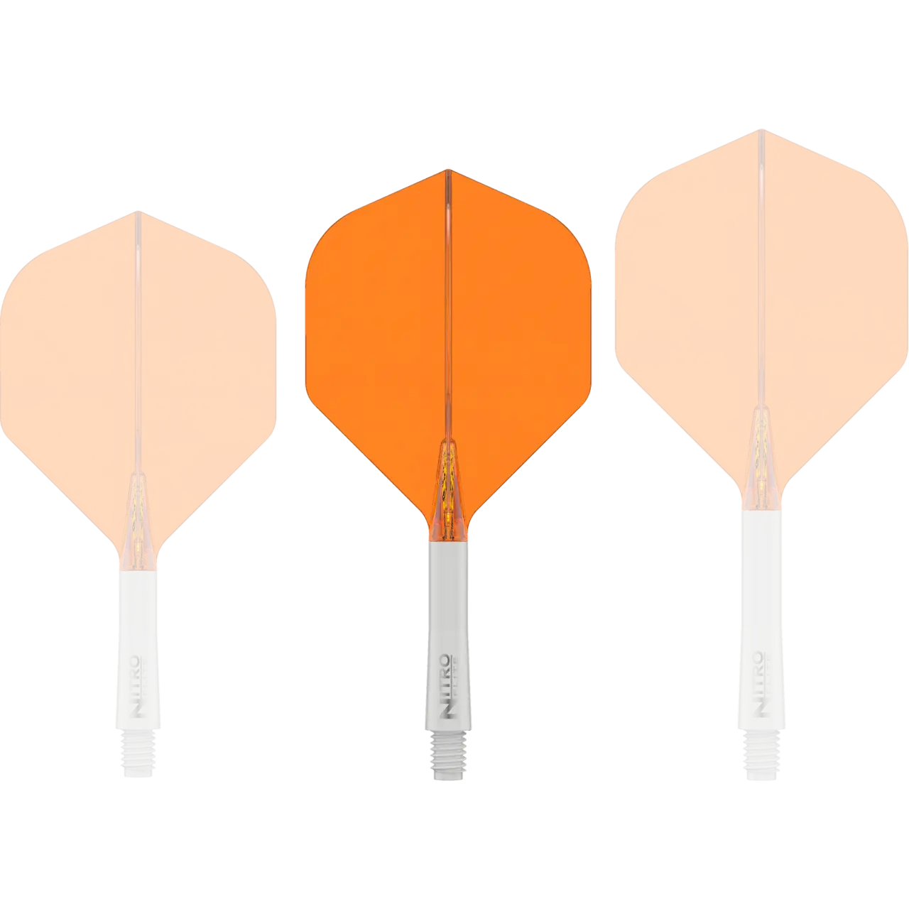 Nitro Flite Integrated Flight & Shaft White & Orange | Red Dragon