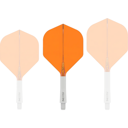 Nitro Flite Integrated Flight & Shaft White & Orange | Red Dragon