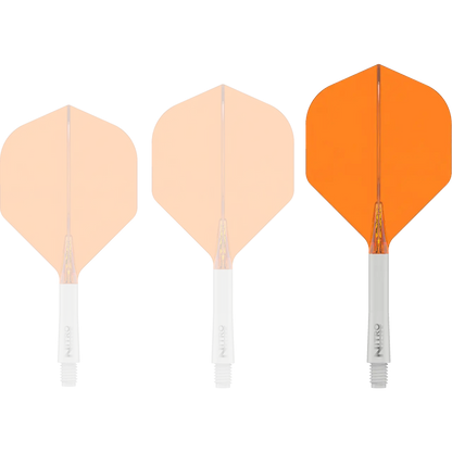 Nitro Flite Integrated Flight & Shaft White & Orange | Red Dragon