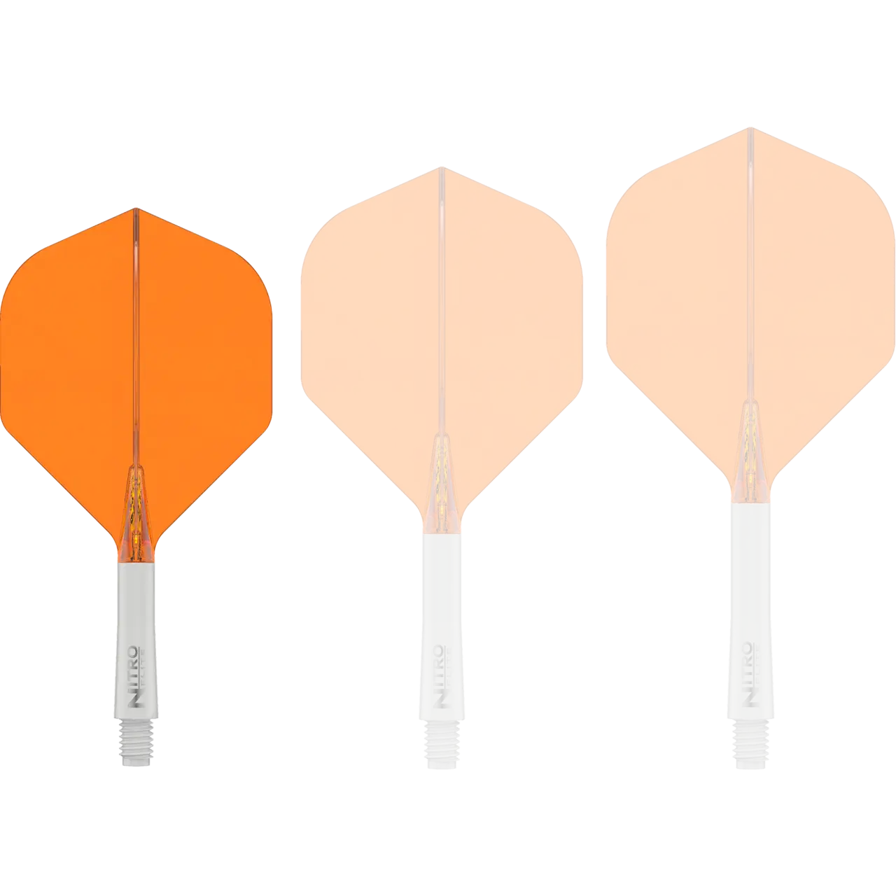 Nitro Flite Integrated Flight & Shaft White & Orange | Red Dragon