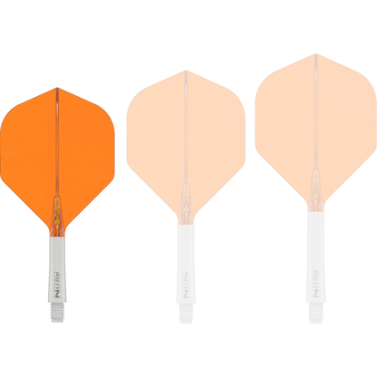 Nitro Flite Integrated Flight & Shaft White & Orange | Red Dragon