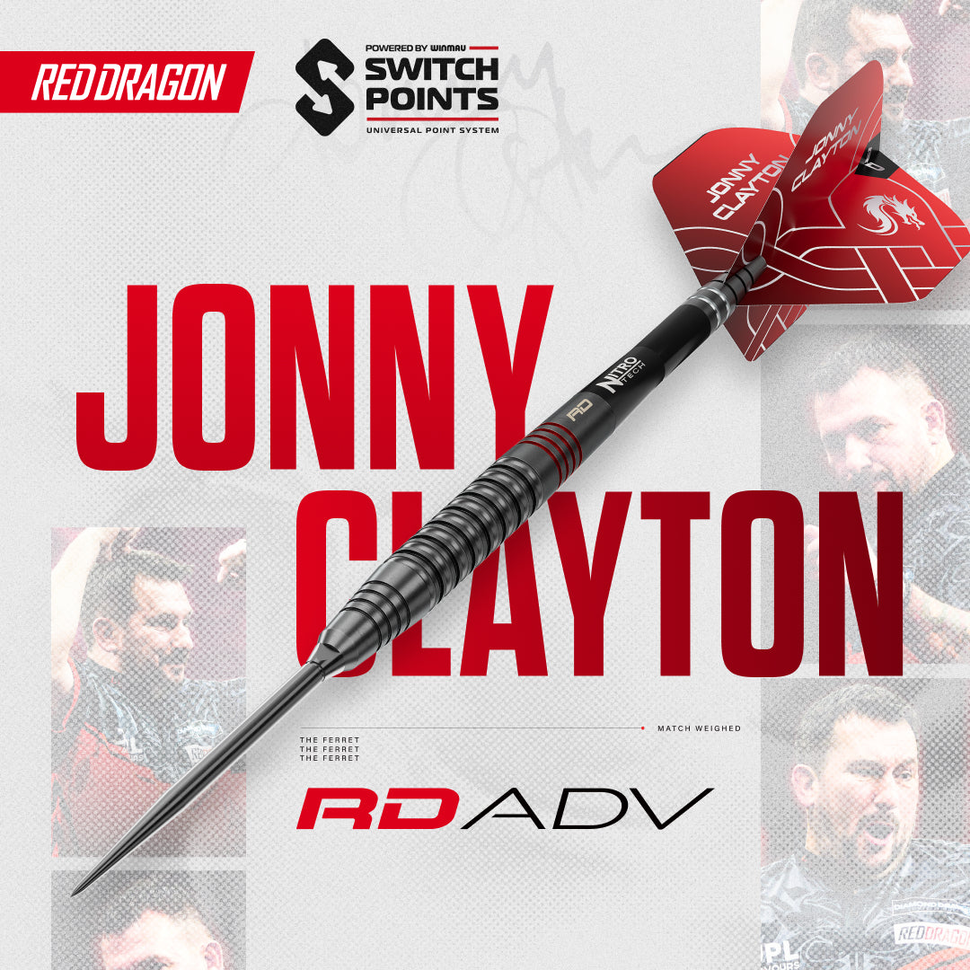Jonny Clayton RD-ADV Switch Point Darts | Red Dragon