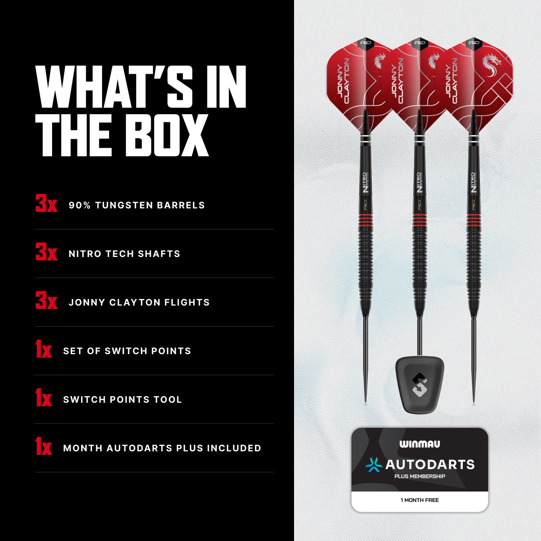 Jonny Clayton RD-ADV Switch Point Darts | Red Dragon