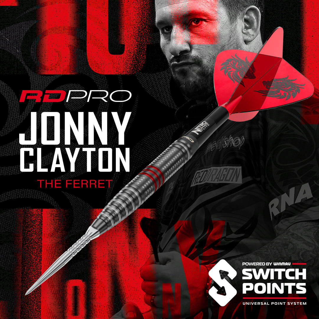 Jonny Clayton RD-PRO Switch Point Darts | Red Dragon