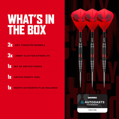 Jonny Clayton RD-PRO Switch Point Darts | Red Dragon