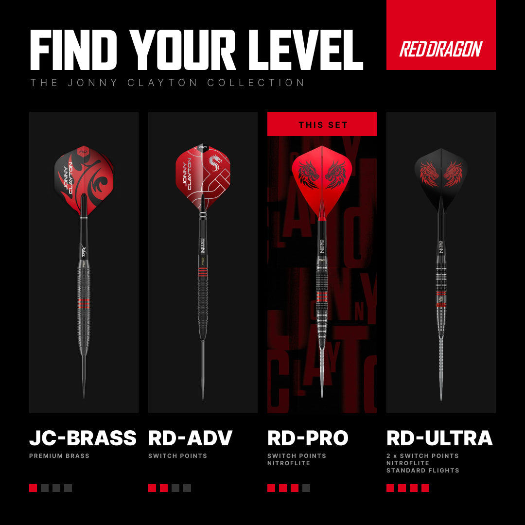 Jonny Clayton RD-PRO Switch Point Darts | Red Dragon