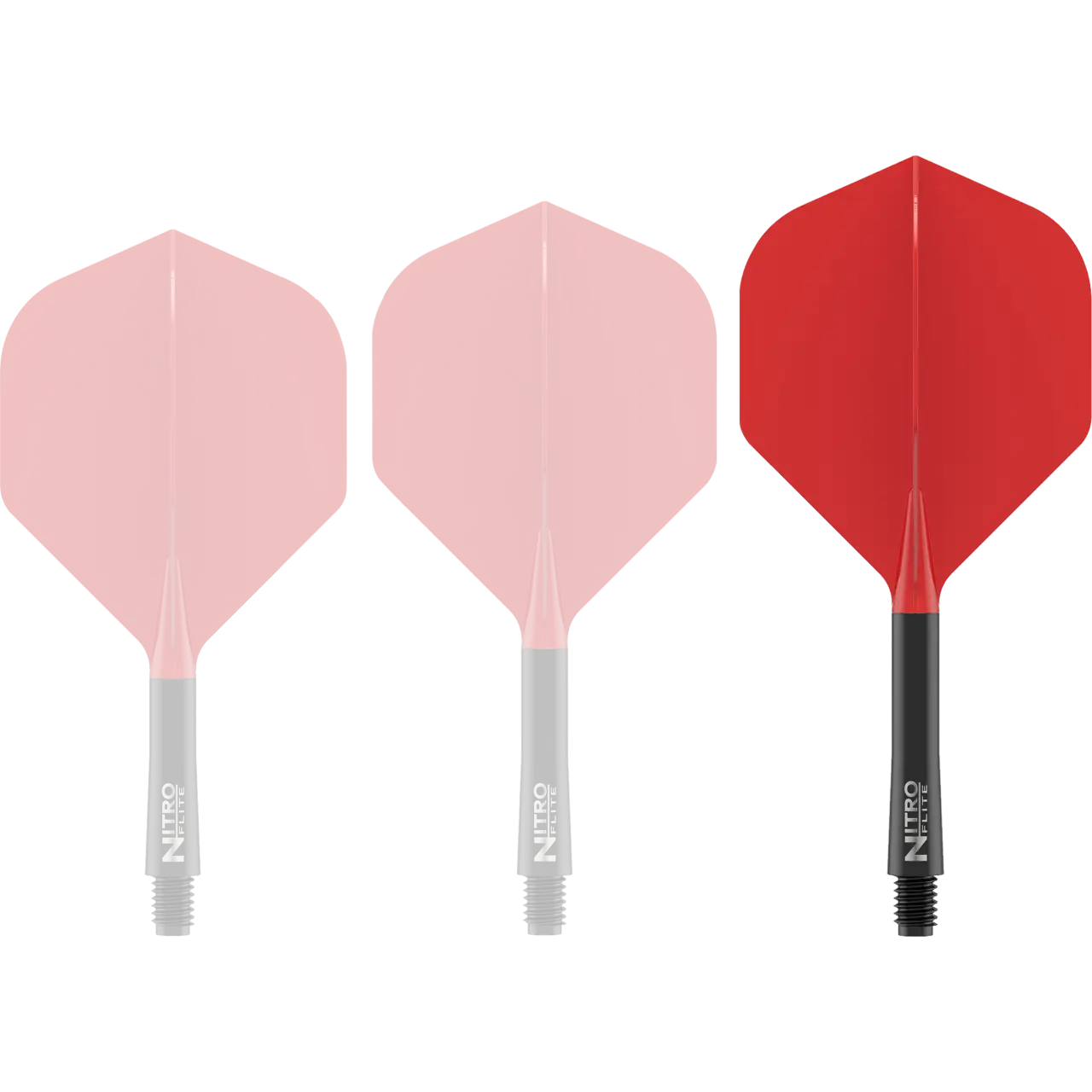 Nitro Flite Integrated Flight & Shaft Black & Red | Red Dragon