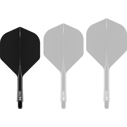 Nitro Flite Integrated Flight & Shaft - Black & Black | Red Dragon