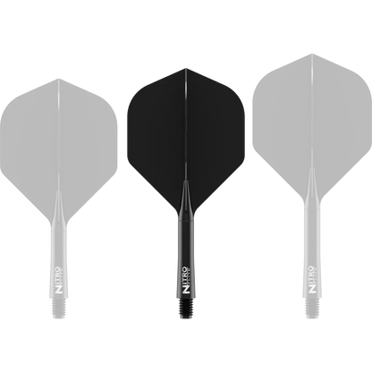 Nitro Flite Integrated Flight & Shaft - Black & Black | Red Dragon