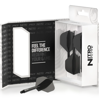 Nitro Flite Integrated Flight & Shaft - Black & Black | Red Dragon