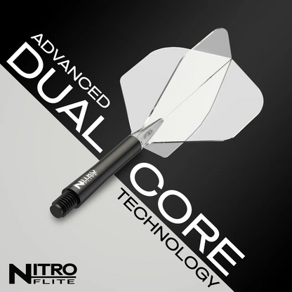 Nitro Flite Integrated Flight & Shaft - Black & Clear | Red Dragon