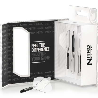 Nitro Flite Integrated Flight & Shaft - Black & Clear | Red Dragon