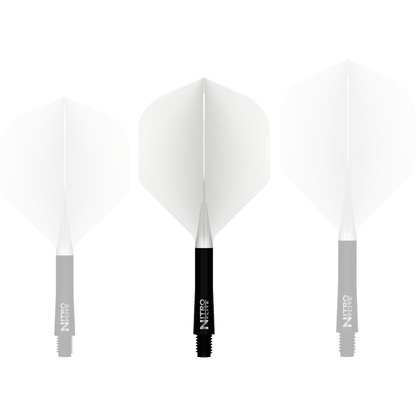 Nitro Flite Integrated Flight & Shaft - White & Black | Red Dragon