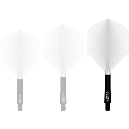 Nitro Flite Integrated Flight & Shaft - White & Black | Red Dragon
