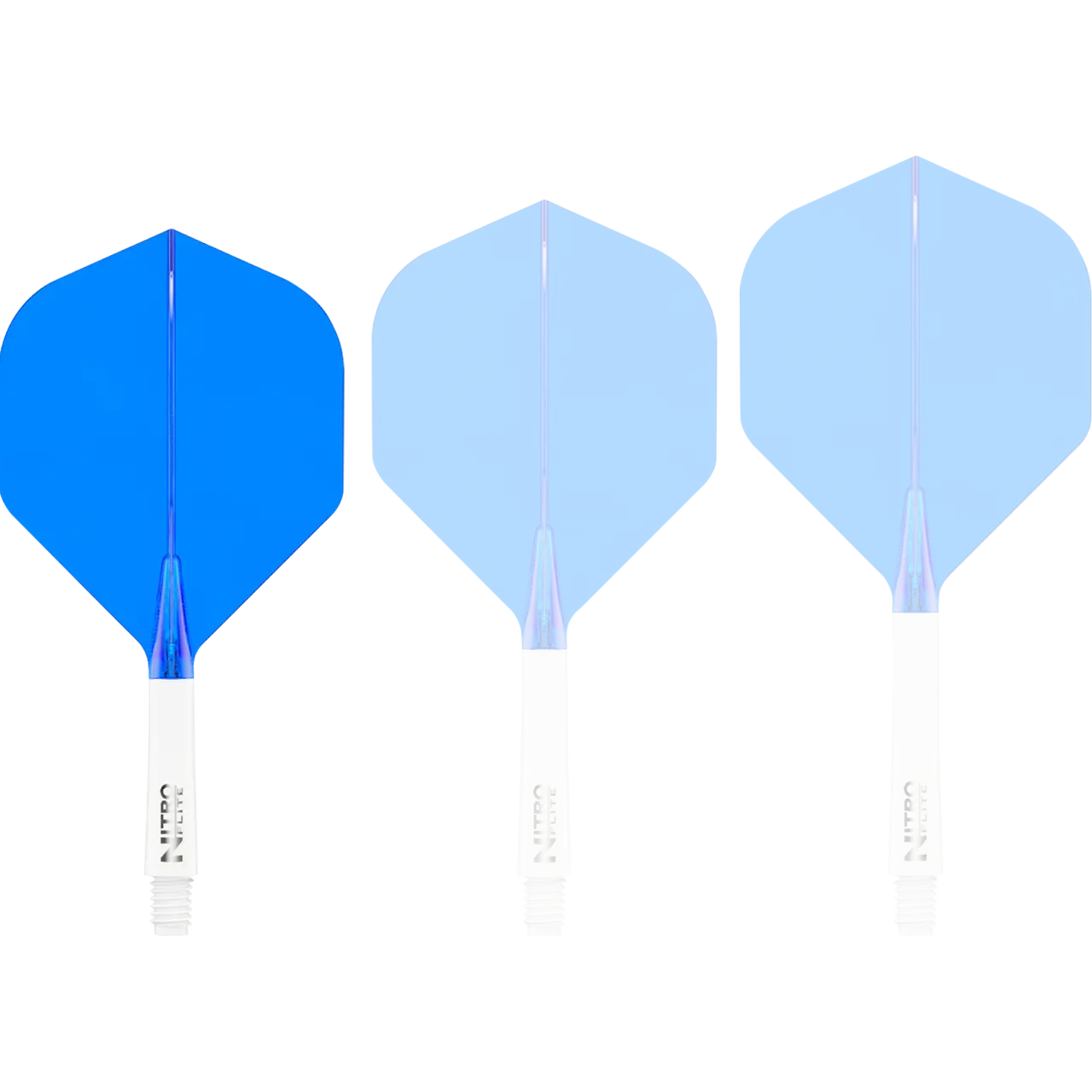 Nitro Flite Integrated Flight & Shaft - White & Blue | Red Dragon