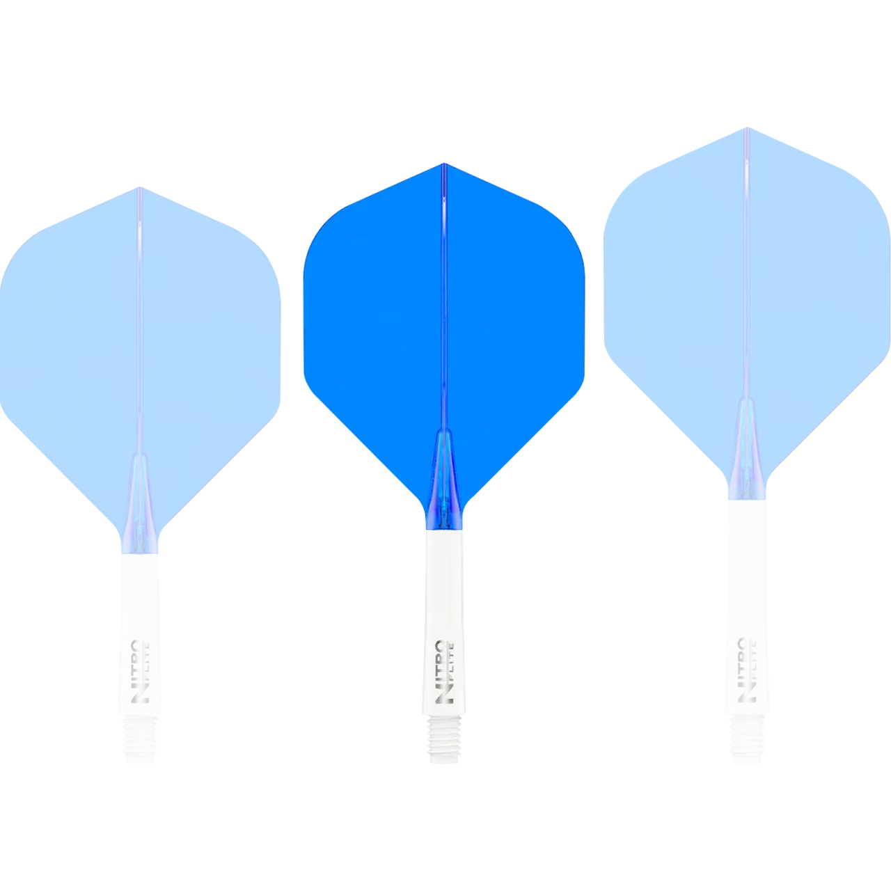 Nitro Flite Integrated Flight & Shaft - White & Blue | Red Dragon