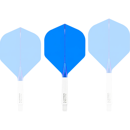 Nitro Flite Integrated Flight & Shaft - White & Blue | Red Dragon