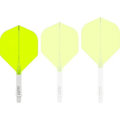 Nitro Flite Integrated Flight & Shaft - White & Yellow | Red Dragon