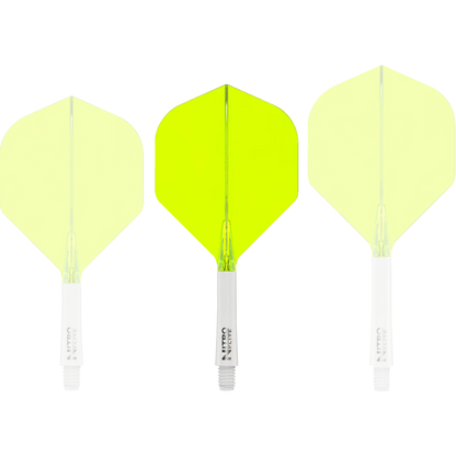 Nitro Flite Integrated Flight & Shaft - White & Yellow | Red Dragon