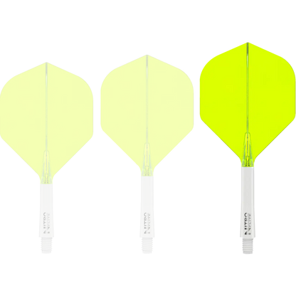 Nitro Flite Integrated Flight & Shaft - White & Yellow | Red Dragon