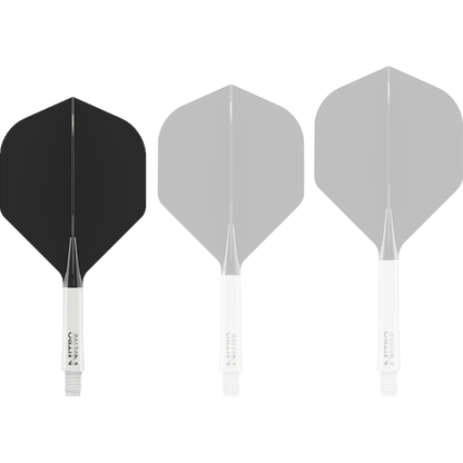 Nitro Flite Integrated Flight & Shaft - White & Black | Red Dragon