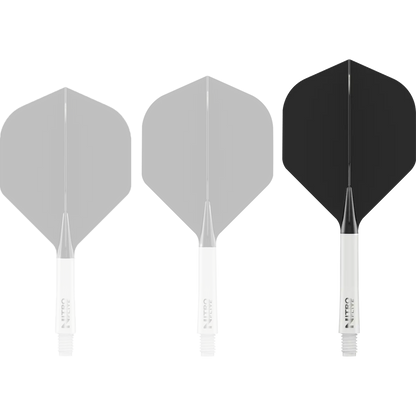 Nitro Flite Integrated Flight & Shaft - White & Black | Red Dragon
