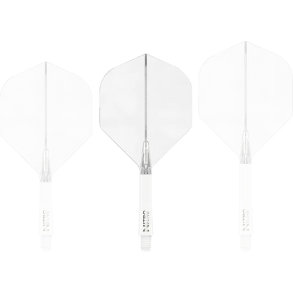 Nitro Flite Integrated Flight & Shaft - White & Clear | Red Dragon