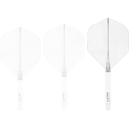 Nitro Flite Integrated Flight & Shaft - White & Clear | Red Dragon