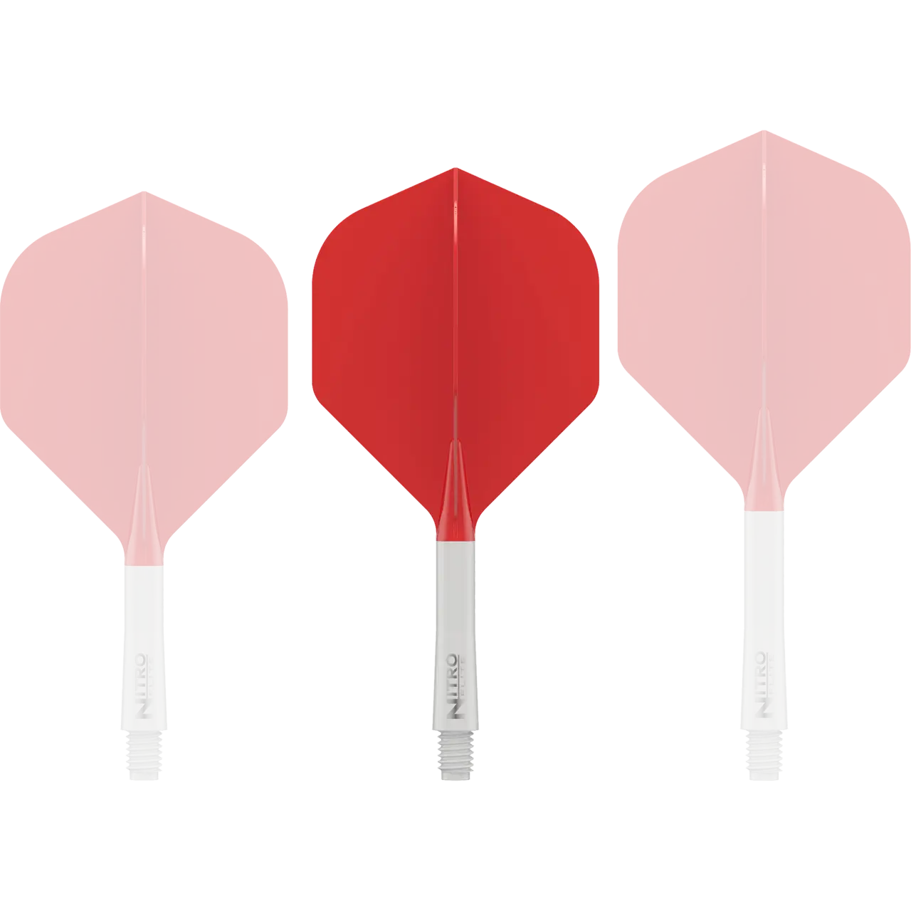 Nitro Flite Integrated Flight & Shaft - White & Red | Red Dragon