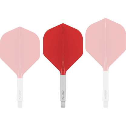 Nitro Flite Integrated Flight & Shaft - White & Red | Red Dragon