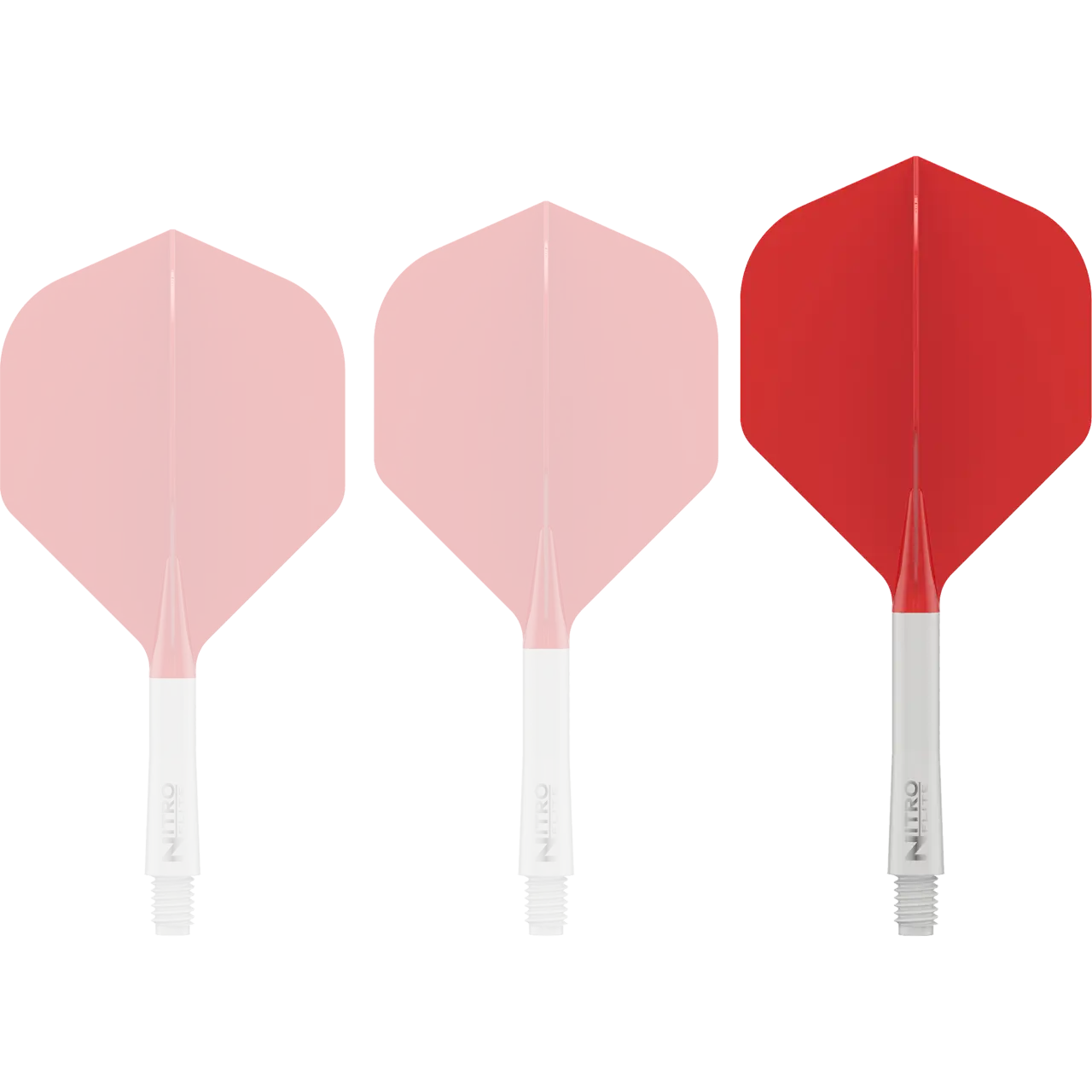 Nitro Flite Integrated Flight & Shaft - White & Red | Red Dragon
