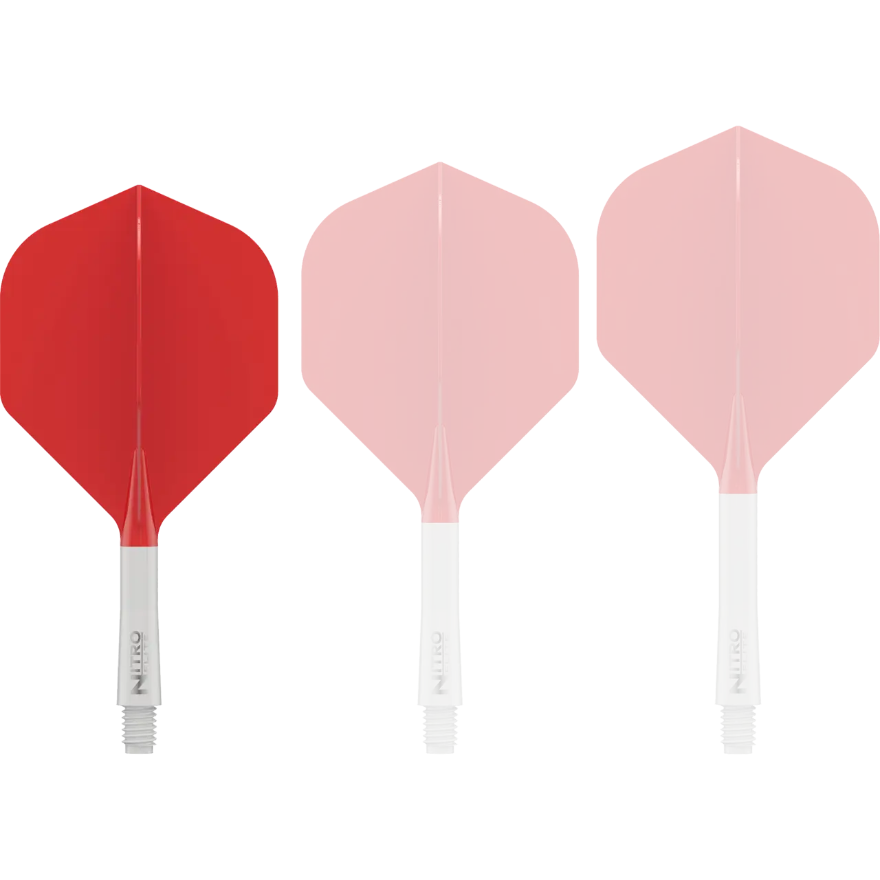 Nitro Flite Integrated Flight & Shaft - White & Red | Red Dragon