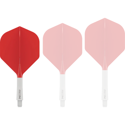 Nitro Flite Integrated Flight & Shaft - White & Red | Red Dragon