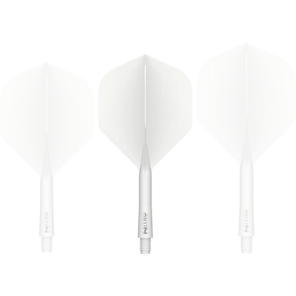 Nitro Flite Integrated Flight & Shaft - White & White | Red Dragon