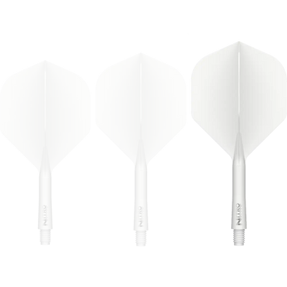 Nitro Flite Integrated Flight & Shaft - White & White | Red Dragon