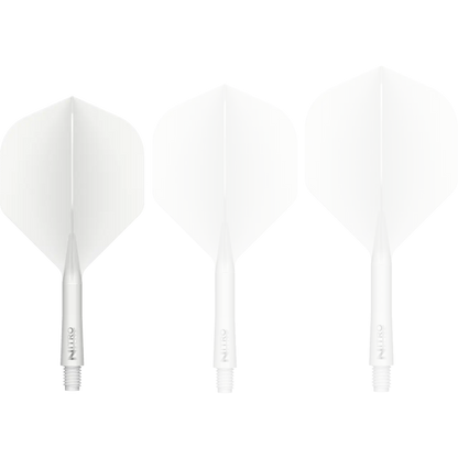 Nitro Flite Integrated Flight & Shaft - White & White | Red Dragon
