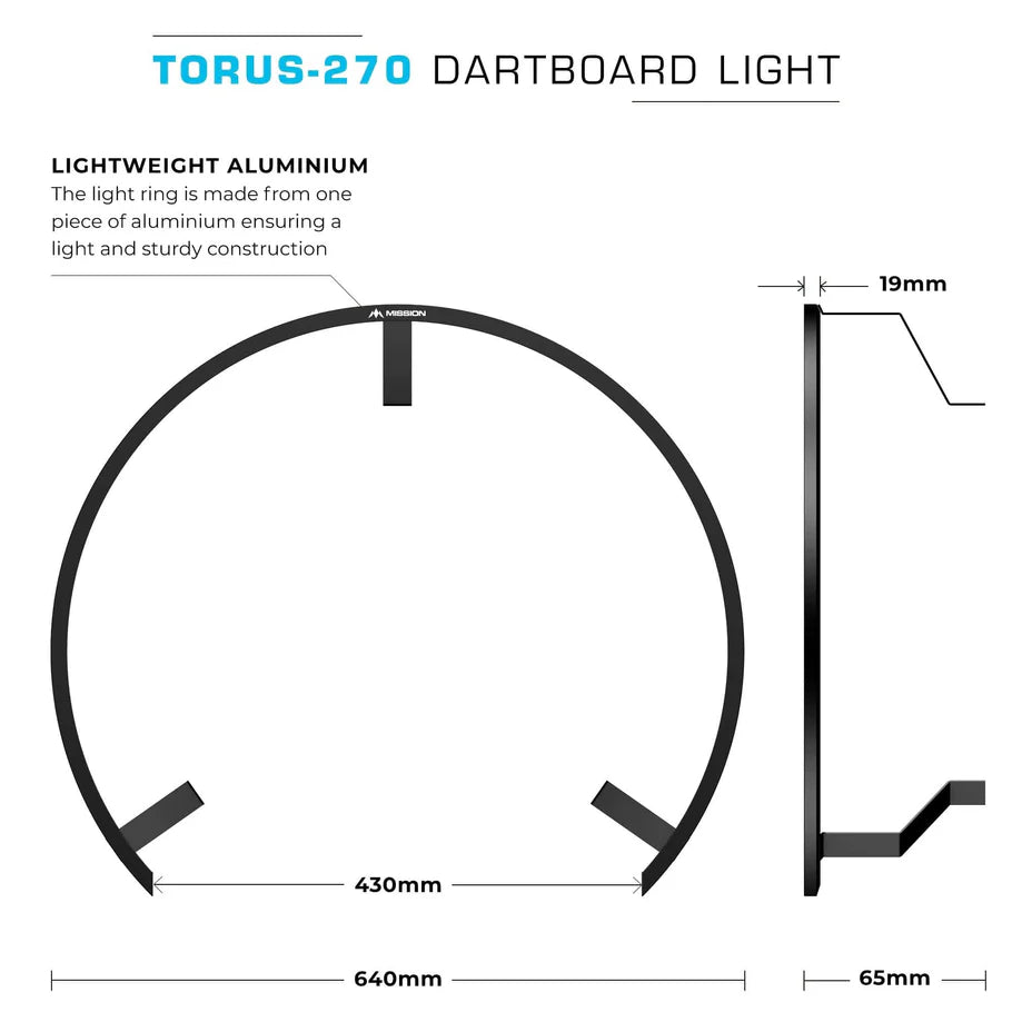 Torus 270 Dartboard Light | Mission