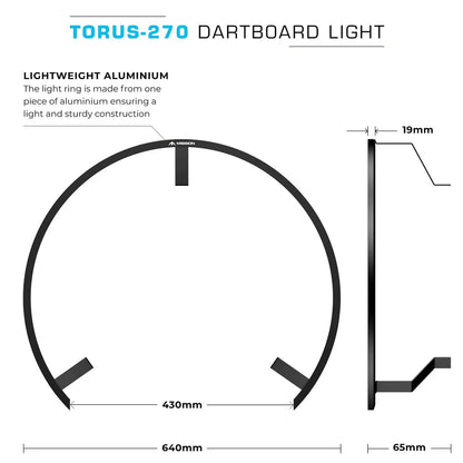 Torus 270 Dartboard Light | Mission