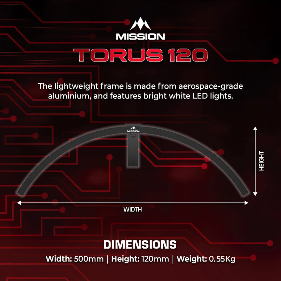Torus 120 Dartboard Light | Mission