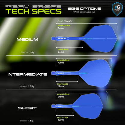 Fusion Integrated Flight & Shaft Blue | Winmau