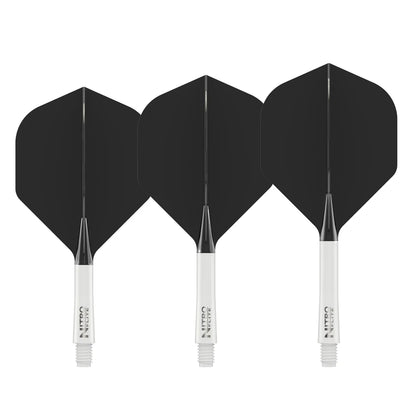 Nitro Flite Integrated Flight & Shaft - White & Black | Red Dragon