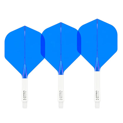 Nitro Flite Integrated Flight & Shaft - White & Blue | Red Dragon