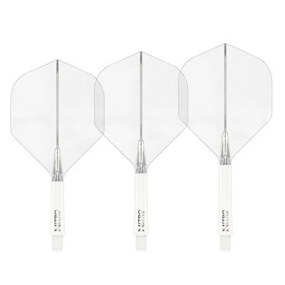 Nitro Flite Integrated Flight & Shaft - White & Clear | Red Dragon