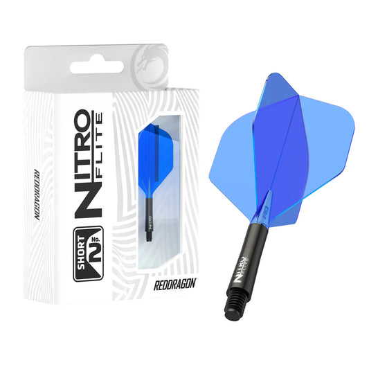 Nitro Flite Integrated Flight & Shaft - Black & Blue | Red Dragon